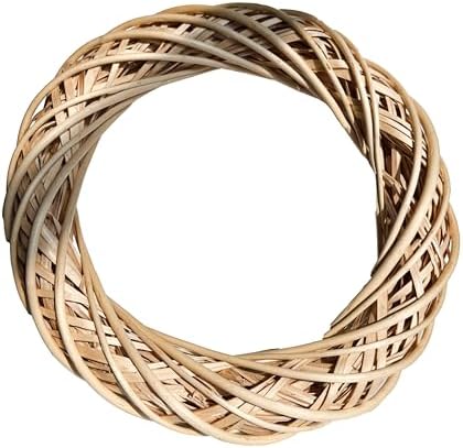 ashland natural willow wreath, unfinished hand-woven seasonal craft showing dimensions