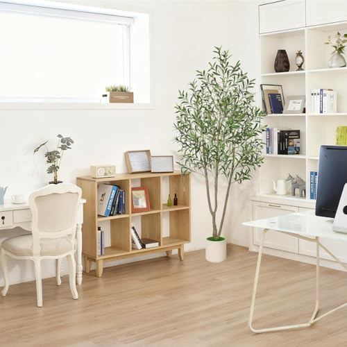 Timoo Faux Olive Tree 7FT Tall Olive Trees Artificial Indoor with Planter