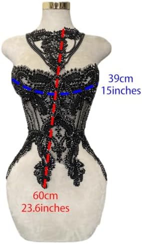 Handmade Crystal on lace Applique Sewing Rhinestones Fringe Beads Sequins Pat...