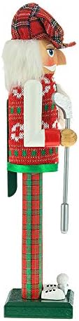 Kurt S. Adler 15-Inch Red and Green Golfer Nutcracker