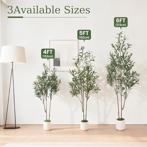 Alupssuc 5ft Artificial Olive Tree with Green Moss