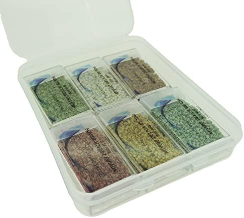 Set of 6 Colors - 60 Grams - Miyuki Delica Glass Beads Size 11/0 - Mushroom Patch, DB794, DB1585, DB2119, DB2363, DB2311, DB2110 in Flip-Top Containers and Storage Box