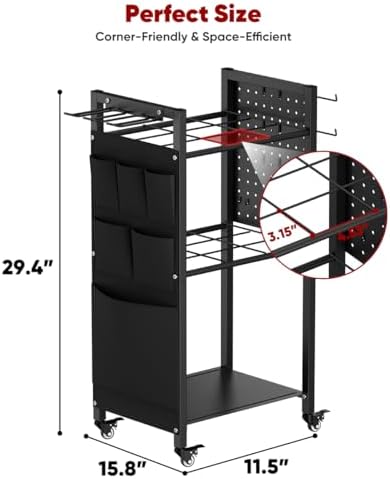 wrapping paper storage organizer with wheels & bag on a desk or shelf