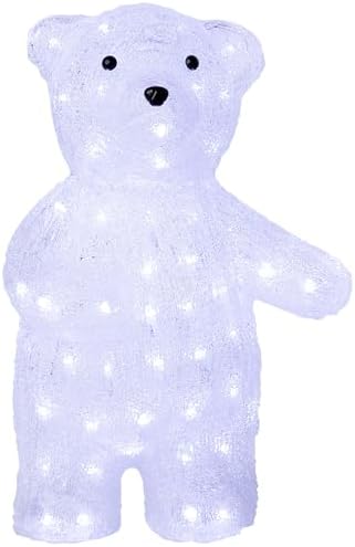 Northlight 17" Pre-lit Acrylic Polar Bear Display Decoration-White LED Lights