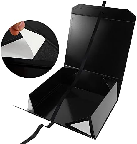 gooodgift 3 pcs black extra large gift box, package contents