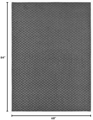 Garland Rug Medallion 5' x 7' Cinder Gray Non Slip Area Rug- Ideal for Living Rooms & Hallways, Stylish & Durable for High-Traffic Areas