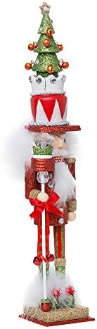 Kurt Adler Hollywood Tree Hat Nutracker, 15-Inch, Red and Green