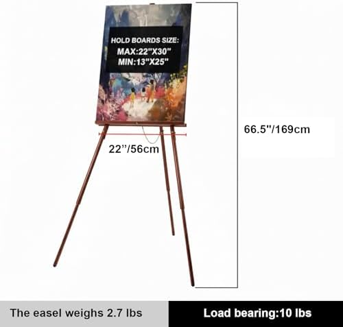 Falling in Art 65" A-Frame Wooden Tripod Easel Stand (Brown)