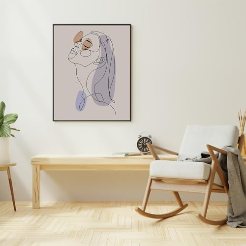 1.5" Deep Metal Floater Frame for 16x20 Canvas Paintings,Black