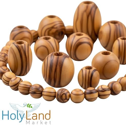 Holy Land Market Olive Wood Beads 8mm 1000 Count Rosary Making Beads