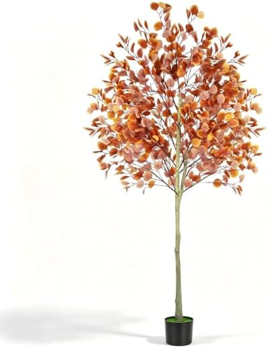 6ft Fall Tree Artificial Eucalyptus Tree,Indoor Outdoor Fall Decor