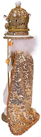 Kurt S. Adler 17.5-Inch Hollywood Gold King Nutcracker, Multicolor