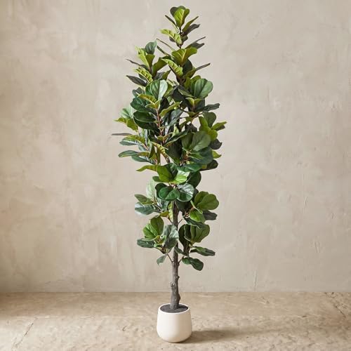 6FT Dense Fiddle Leaf Fig Tree, Tall Artificial Plant Indoor