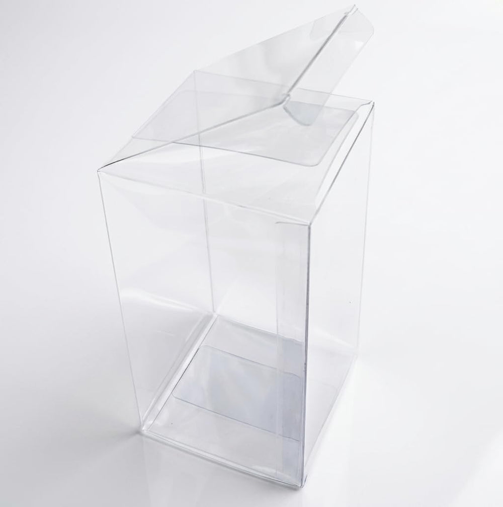 Dura 50 PCS 3x3x4 Clear Plastic PVC Boxes for Party Favor Wedding, Retail Pro...