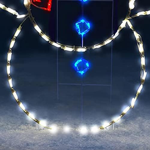 ProductWorks Snowman Yard Decoration - Lighted LED Display - 60 in - Metal