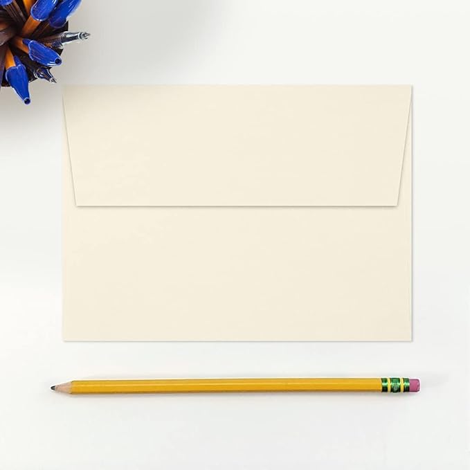 LUXPaper A7 Invitation Envelopes | Peel & Press | 5 1/4" x 7 1/4" | Natural | 80lb. Text | 30% Recycled | 250 Qty