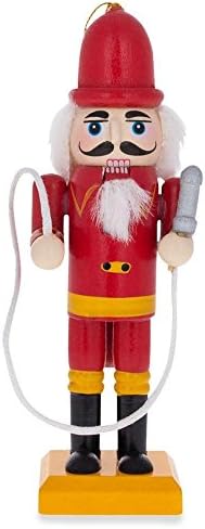 bestpysanky nutcracker ornament set of 5 wooden christmas, front angle view