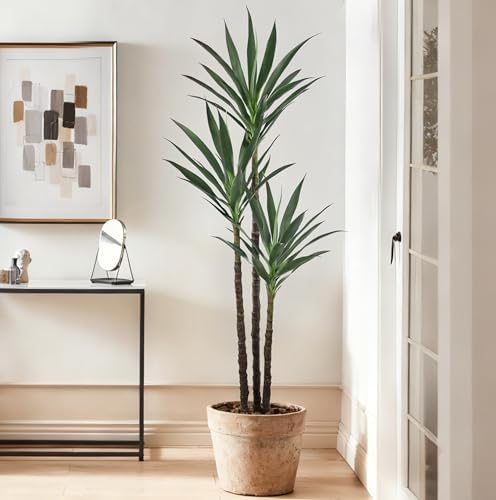 Artificial Agave Tree 5.2FT with 45 Leaves & 3 Trunks Yucca Plant