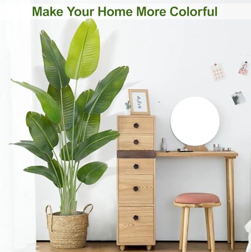 Lifelike Bird of Paradise Artificial Plant,6ft Faux Banana Leaf Tree with 13 Trunks - Perfect Indoor Silk Floor Plant for Home Decor in Living Room, Office, and Bedroom 1Pack