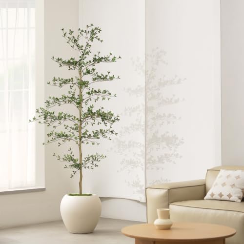 LYERSE Black Olive Tree 7ft with Natural Trunk and Realistic Leaves