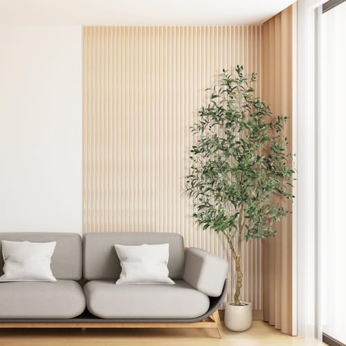 FEELEAD 7ft Olive Trees Artificial Indoor with Planter for Home Decor