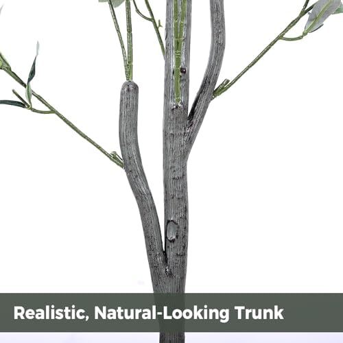 Olive Trees Artificial Indoor 6FT, Faux Olive Tree with Woven Basket & Natural-Looking Wood Trunk, Realistic Leaves & Fruits, Maintenance-Free Tall Fake Olive Tree for Modern Home Office Decor