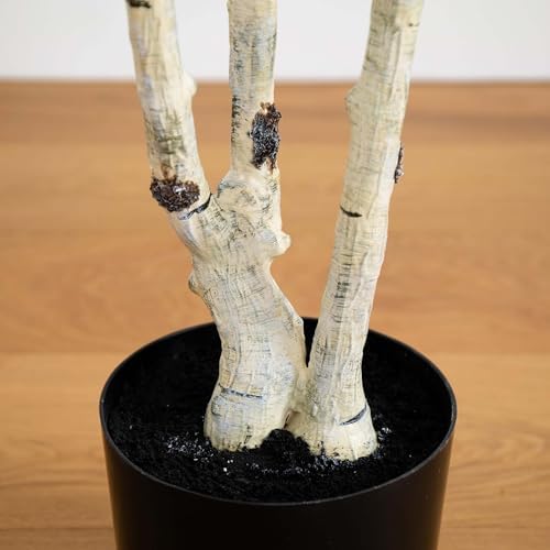 Nearly Natural 7 ft Artificial Birch Tree with Real Touch Leaves