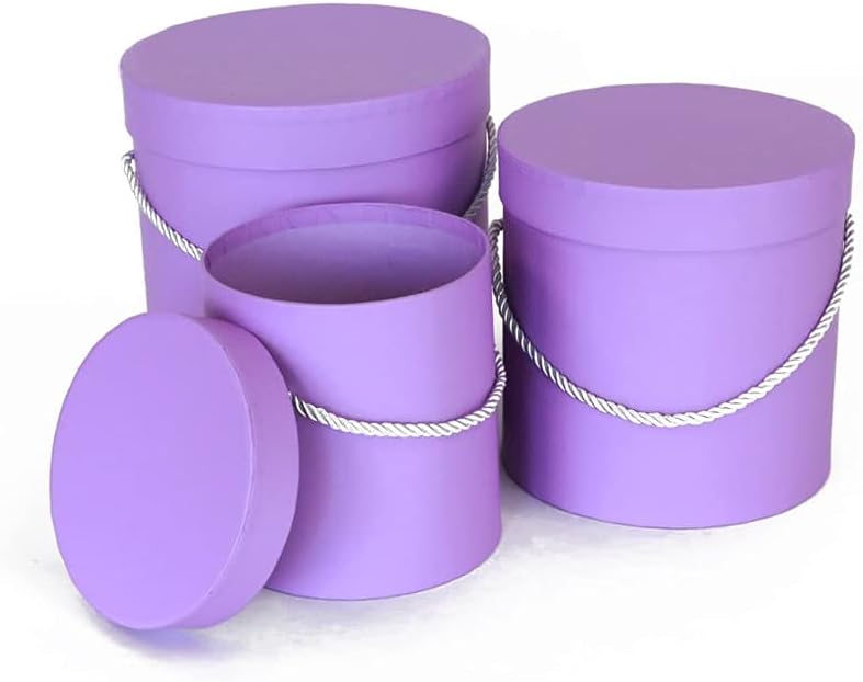 unikpackaging premium quality round flower box, gift boxes, side view