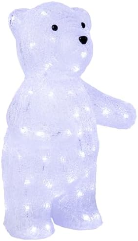 Northlight 17" Pre-lit Acrylic Polar Bear Display Decoration-White LED Lights
