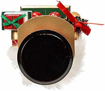 15-Inch Red, White and Black Nutcracker with Gift Box and Wreath