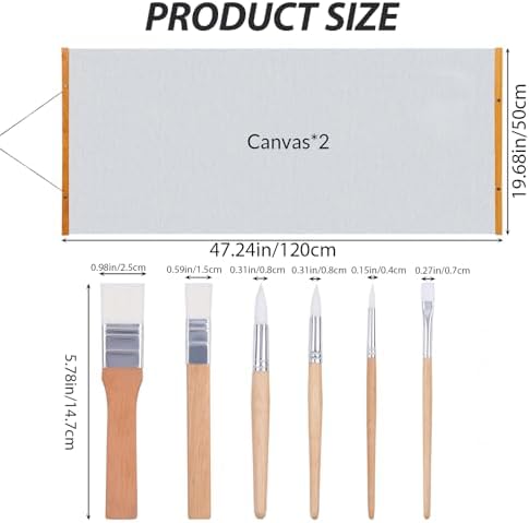 Magic Canvas Paint with Water,Includes 2 Interchangeable Canvas Restore to Original State After Drying, Reusable,No Need to Worry About Paint Splattering During the Painting Process.(19.68 * 47.24in)