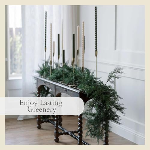 CG Hunter Artificial Cedar Christmas Garland, 9 ft, Faux Holiday Greenery