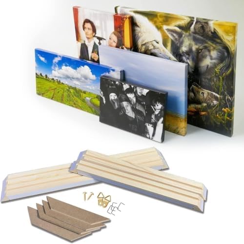 DIY Solid Wood Canvas Frame Kit with Stretch Bar - Customized Wooden Art Frames for Paintings - Easy-to-Build Canvas Stretching System - Wall Art & Oil Painting Accessories (30" x 40")