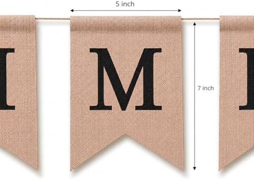 Pre-Printed Banner Kit – 97 BURLAP Flags with BLACK Letters, Numbers & Sy...