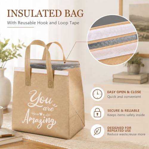 Didaey 72 Pcs Employee Appreciation Gift Bags Bulk with Handles, Reusable