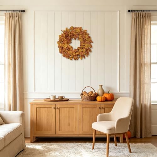 20" Fall Wreath for Front Door, Artificial Autumn Wreath