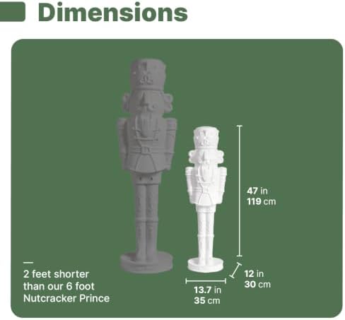 Step2 Nutcracker Prince Paintable DIY Holiday Statue, 4-Foot Tall, White