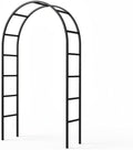 Metal Garden Arch Arbor, 94.5" H x 55" W, Black Powder-Coated Iron
