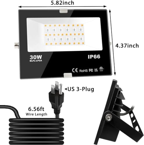 MELPO Led Flood Light 30W, 300W Equivalent Outdoor Color Changing Lights