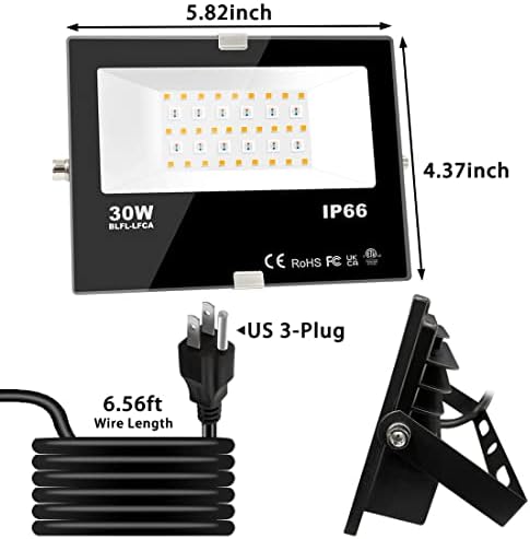 Led Flood Light Outdoor 30W, 300W Equivalent, Color Changing RGB Lights