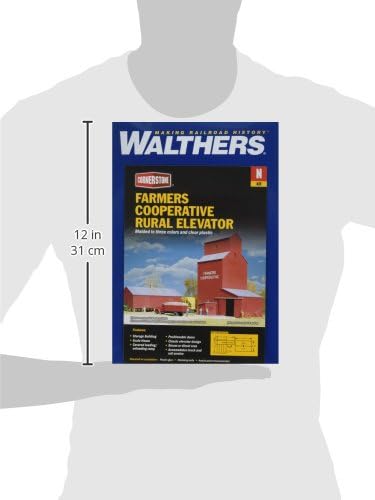 Walthers Cornerstone Farmer's Co-op Rural Grain Elevator 933-3238 N Scale...