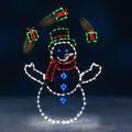 ProductWorks Snowman Yard Decoration - Lighted LED Display - 60 in - Metal