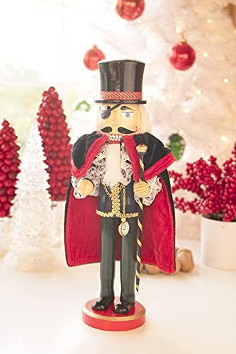Clever Creations Herr Drosselmeier 14 Inch Traditional Wooden Nutcracker, Festive Christmas Décor for Shelves and Tables