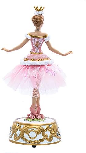 Kurt Adler T2274 10" Pink Ballerina Figure with Musical Base