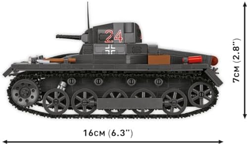 COBI Historical Collection WWII Panzerkampfwagen I (France 1940) Tank Building Set, 654 Pieces