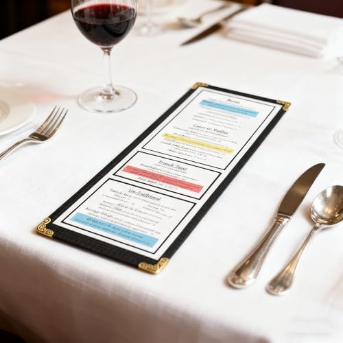 goodsmart restaurant menu covers - 25 pack black, front angle view