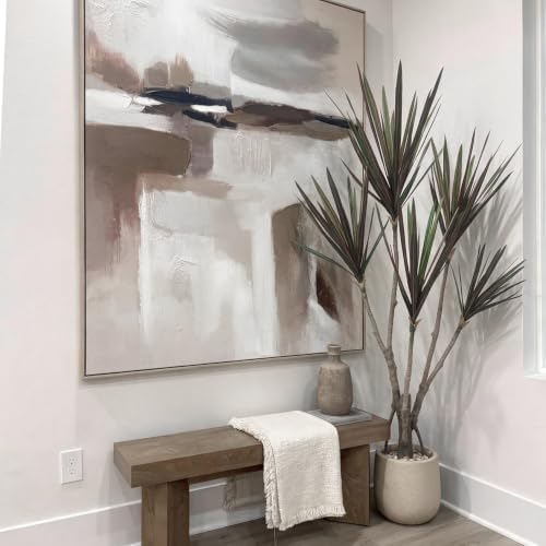 Dracaena marginata Artificial Plant 4.2ft, Faux Dragon Tree in Pot