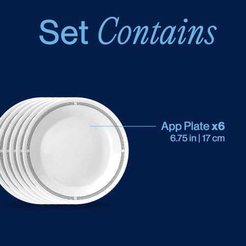 Corelle Brasserie 6-Piece 6.75-Inch Appetizer Plate Set