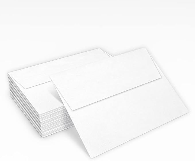 LUXPaper A7 Invitation Envelopes | Peel & Press | 5 1/4" x 7 1/4" | White Linen | 80lb. Text | 500 Qty