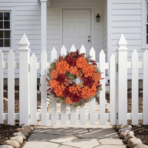 Artgar Fall Wreaths for Front Door - 24 Inch Fall Decor Floral Wreath